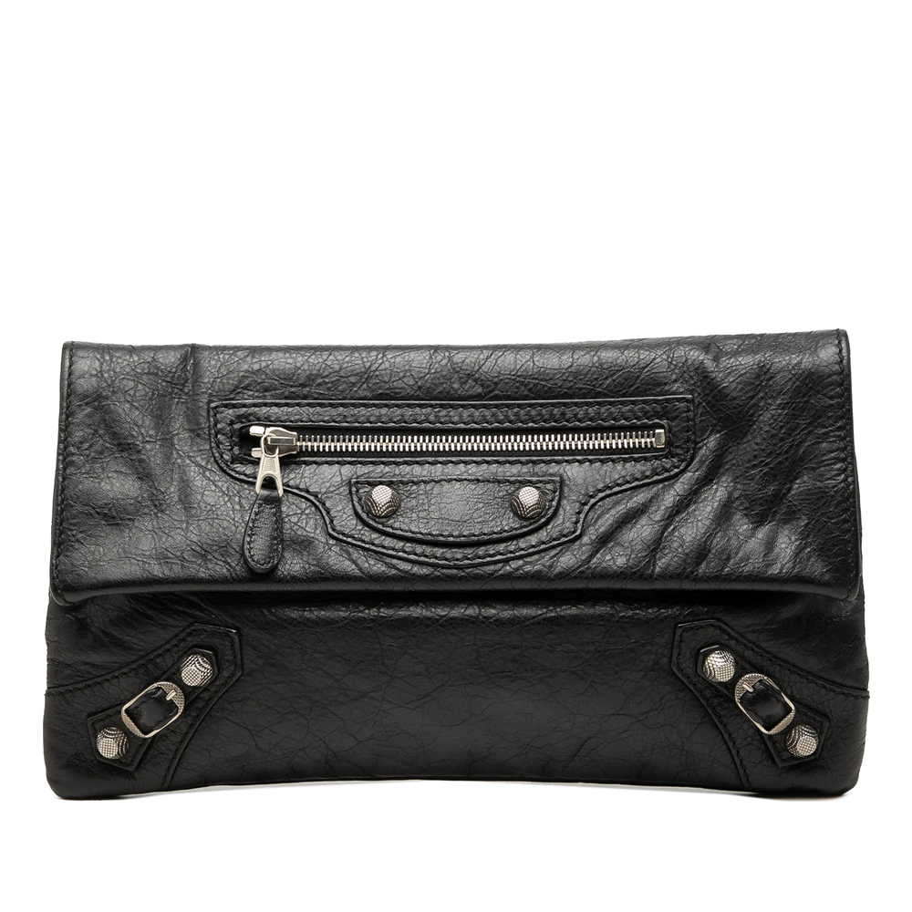 Pre-Loved Balenciaga Lambskin Motocross Giant 12 Envelope Clutch